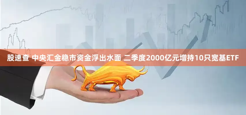 股速查 中央汇金稳市资金浮出水面 二季度2000亿元增持10只宽基ETF